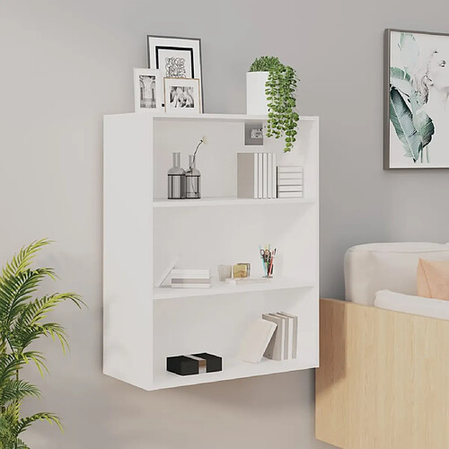 vidaXL Armoire murale Blanc 69,5x32,5x90 cm