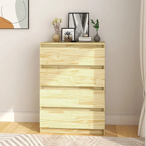 vidaXL Armoire d'appoint Pin Massif