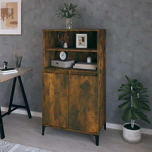 VIDAXL vidaXL Buffet haut - Chêne fumé