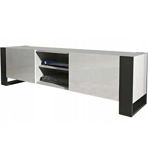 Tendance Dusine Meuble TV LOVY - Blanc Mat