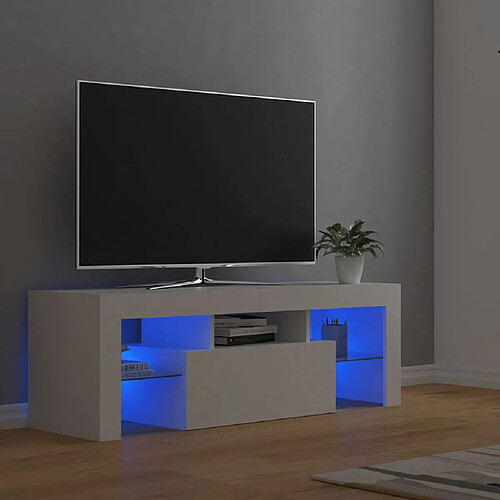 vidaXL Meuble TV LED