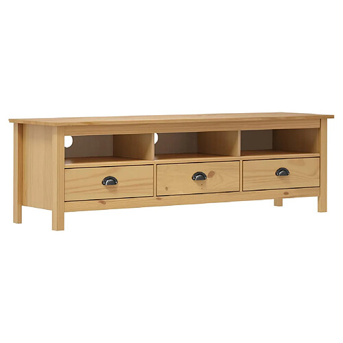 vidaXL Meuble TV Hill Range - Marron miel