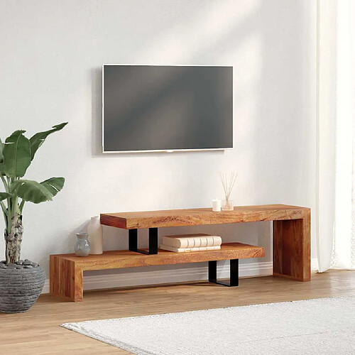 vidaXL Meuble TV - Bois d'Acacia Massif