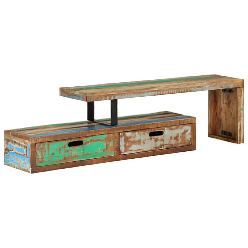vidaXL Meuble TV - Bois de récupération