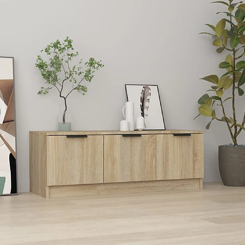 vidaXL Meuble TV - Chêne Sonoma