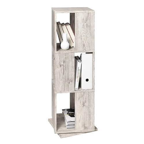 FMD Classeur rotatif 34x34x108 cm Chêne sable