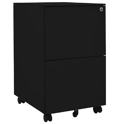 vidaXL Classeur mobile - Noir 39x45x67 cm