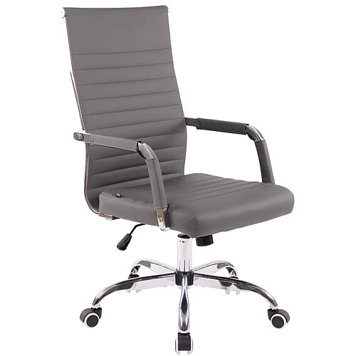 Decoshop26 Fauteuil de bureau - Gris