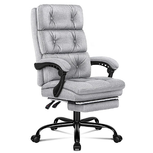 ALFORDSON Chaise de bureau Gaming - Gris