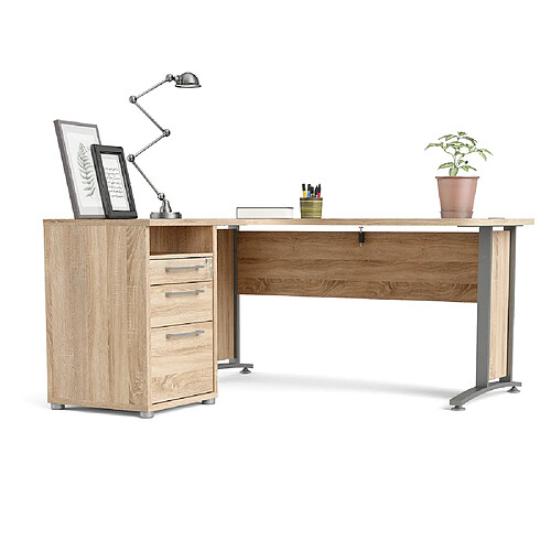 Alter Bureau d'angle en bois - Chêne