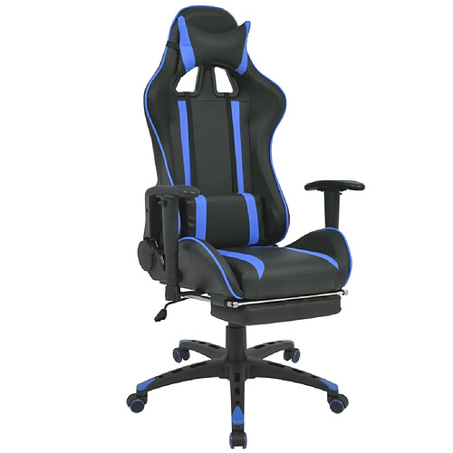 vidaXL Chaise de bureau Bleu