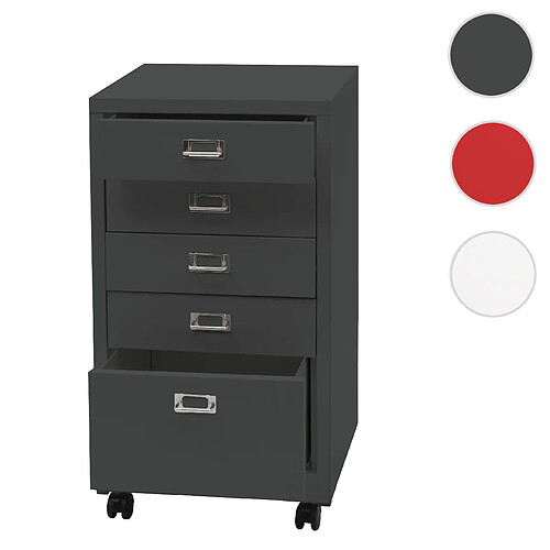 Mendler Caisson de bureau à roulettes - Gris