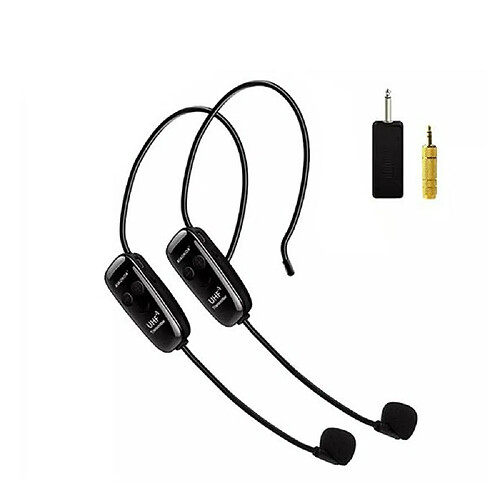 Pack de 2 microphones sans fil - Noir