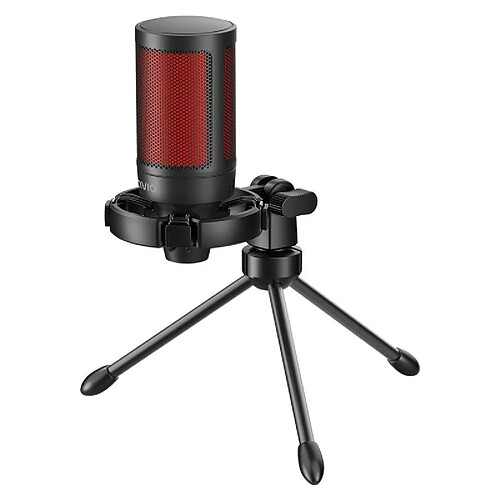 Savio Microphone PC gamer - Noir et rouge