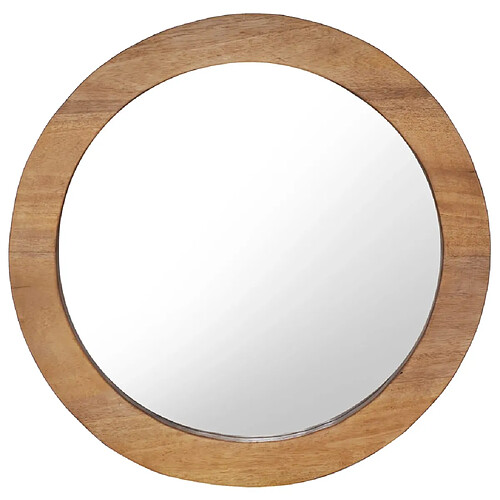 VidaXL Miroir mural rond 60 cm Teck