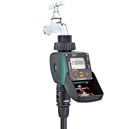 Programmateur nez de robinet 1 voie - 8428 - Aquauno Video-2 - CLABER