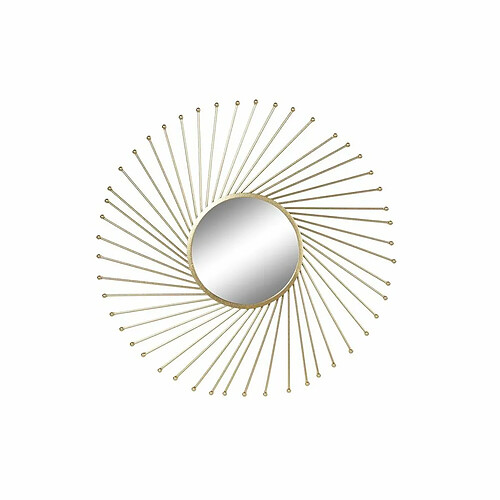 DKD Home Decor Miroir Doré Métal