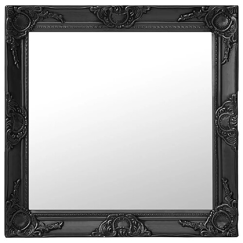 VidaXL Miroir mural baroque noir