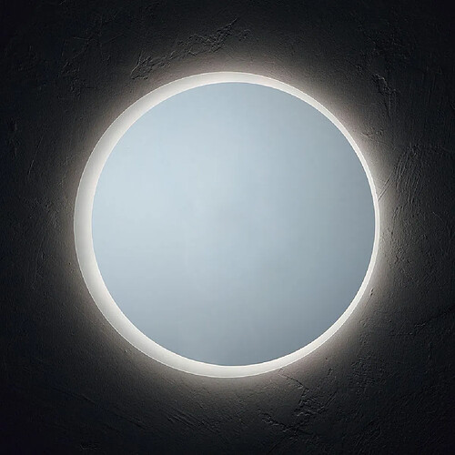 Kiamami valentina Miroir salle de bain rond LED - Blanc