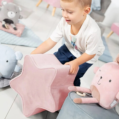 ROBA Pouf étoile enfants rose mauve