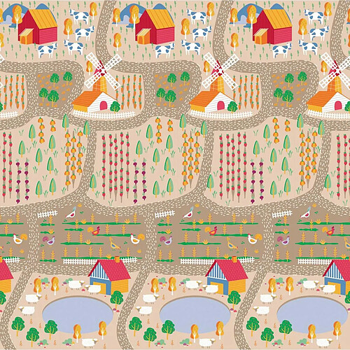 Asalvo Tapis de jeu pliable Farm-City
