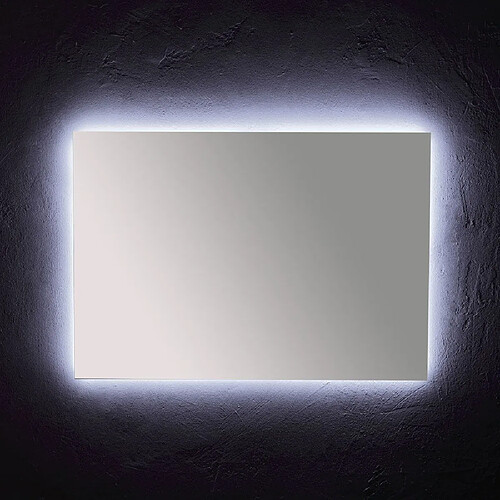 Kiamami valentina Miroir LED salle de bain - Gris