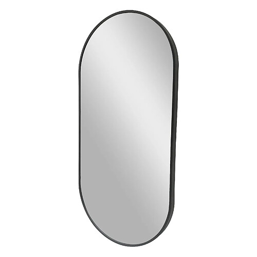 En.casa Miroir de salle de bain ovale - Noir