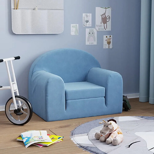 vidaXL Canapé-lit enfants bleu