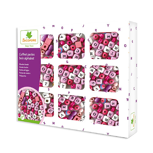 Au Sycomore Coffret perles alphabet - Multicolore