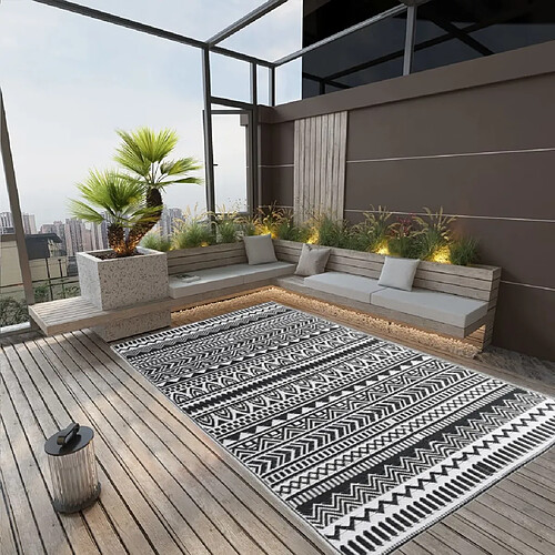 vidaXL Tapis Noir 140x200 cm