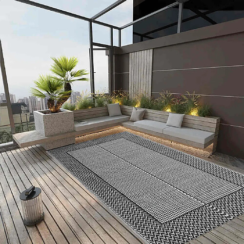 vidaXL Tapis d'extérieur - 160x230 cm - Gris