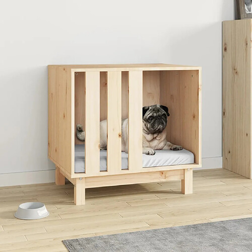 VidaXL Niche bois de pin massif 60 cm pour chien