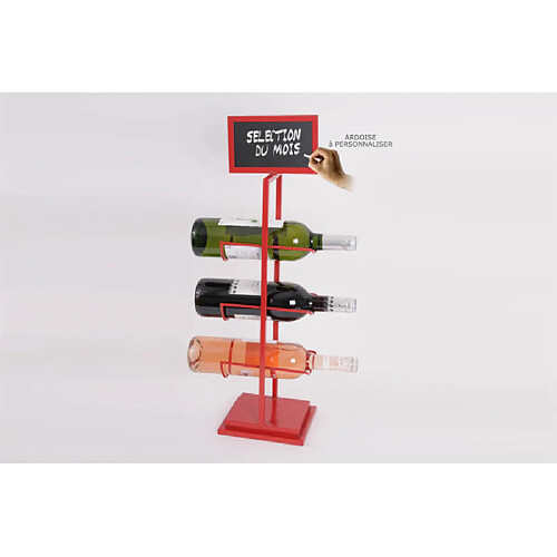 Porte-bouteille vin en métal 3 bouteilles