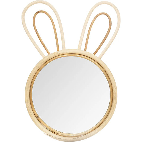 Atmosphera Miroir mural enfant en bambou Wild - Diam. 24 cm