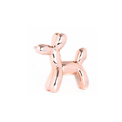 Tirelire Chien Ballon Or Rose