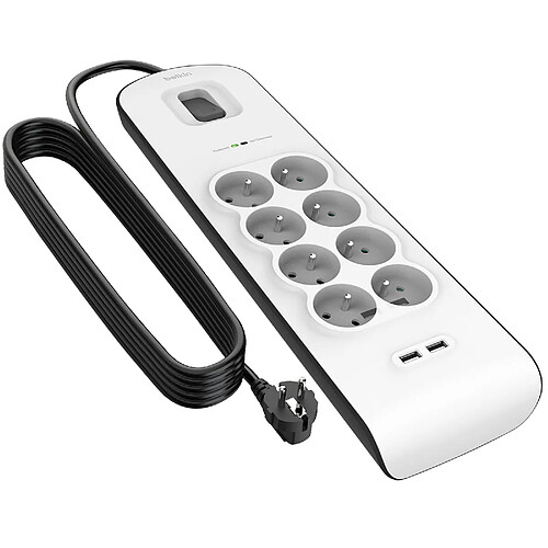 Belkin BSV804CA2M - 8 prises + 2 USB