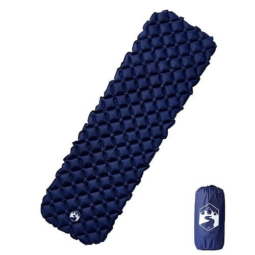 VidaXL Matelas de camping 190x58x6 cm Bleu Marine