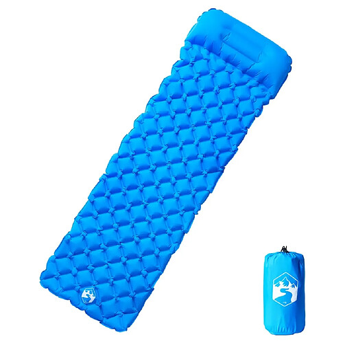 vidaXL Matelas de Camping Gonflable 1 Personne Bleu