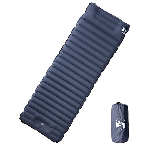 vidaXL Matelas Camping Autogonflant 1 Personne Gris