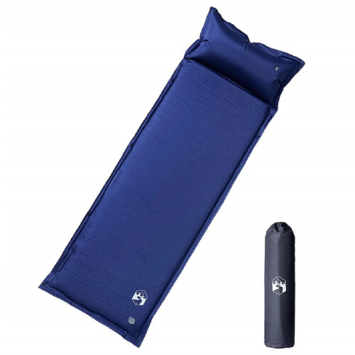 vidaXL Matelas Camping Autogonflant Bleu Marine