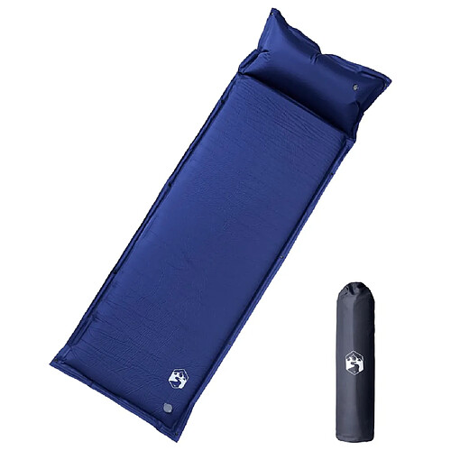 VidaXL Matelas de Camping Autogonflant Bleu Marine