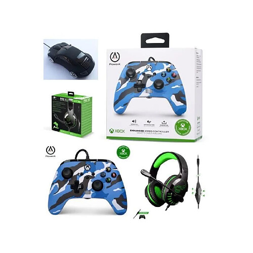 Spirit of gamer Pack manette + casque - Rouge