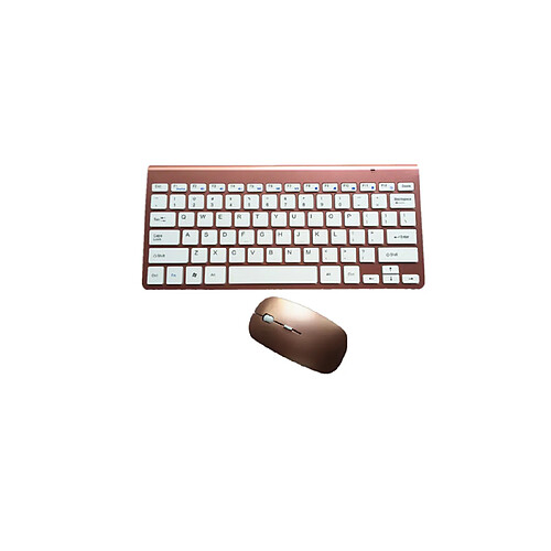 Ensemble clavier souris sans fil - Or rose