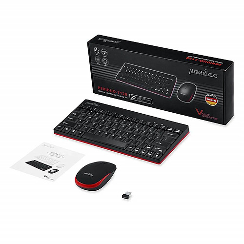 Perixx Pack clavier souris sans fil - Noir
