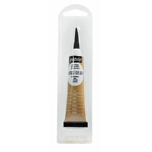 Pébéo 773300 Acrylique Vitrail Opaque - Doré 20 ml