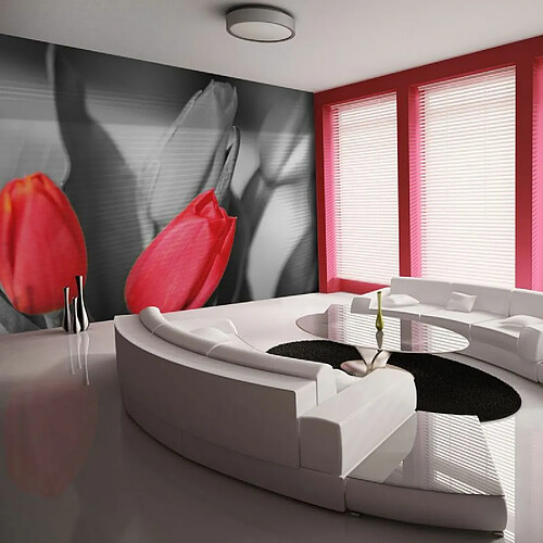 Paris Prix Papier Peint Tulipes Rouges