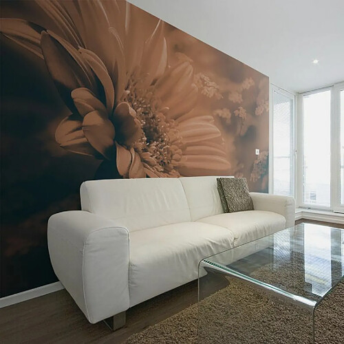 Paris Prix Papier Peint Gerbera in Bronze - Multicolore