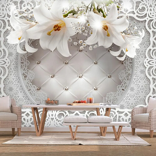 Paris Prix Lilies & Quilted Background