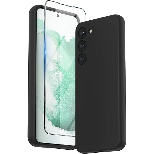 Little Boutik Samsung Galaxy S23 - Coque Noir + Verre Trempé