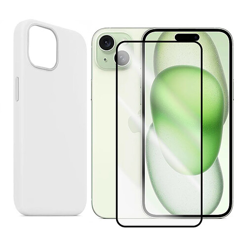 Visiodirect Coque iPhone 15 Plus - Blanc